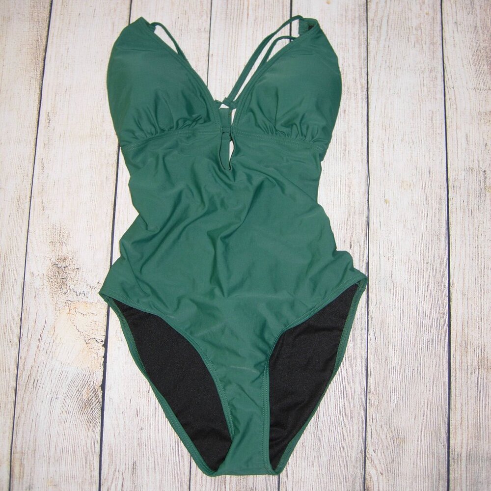 Green Strappy Back One Piece Swim Suit XL